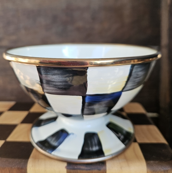 Mackenzie Childs Courtly Check Ice Cream Dish - Picture 8 of 8